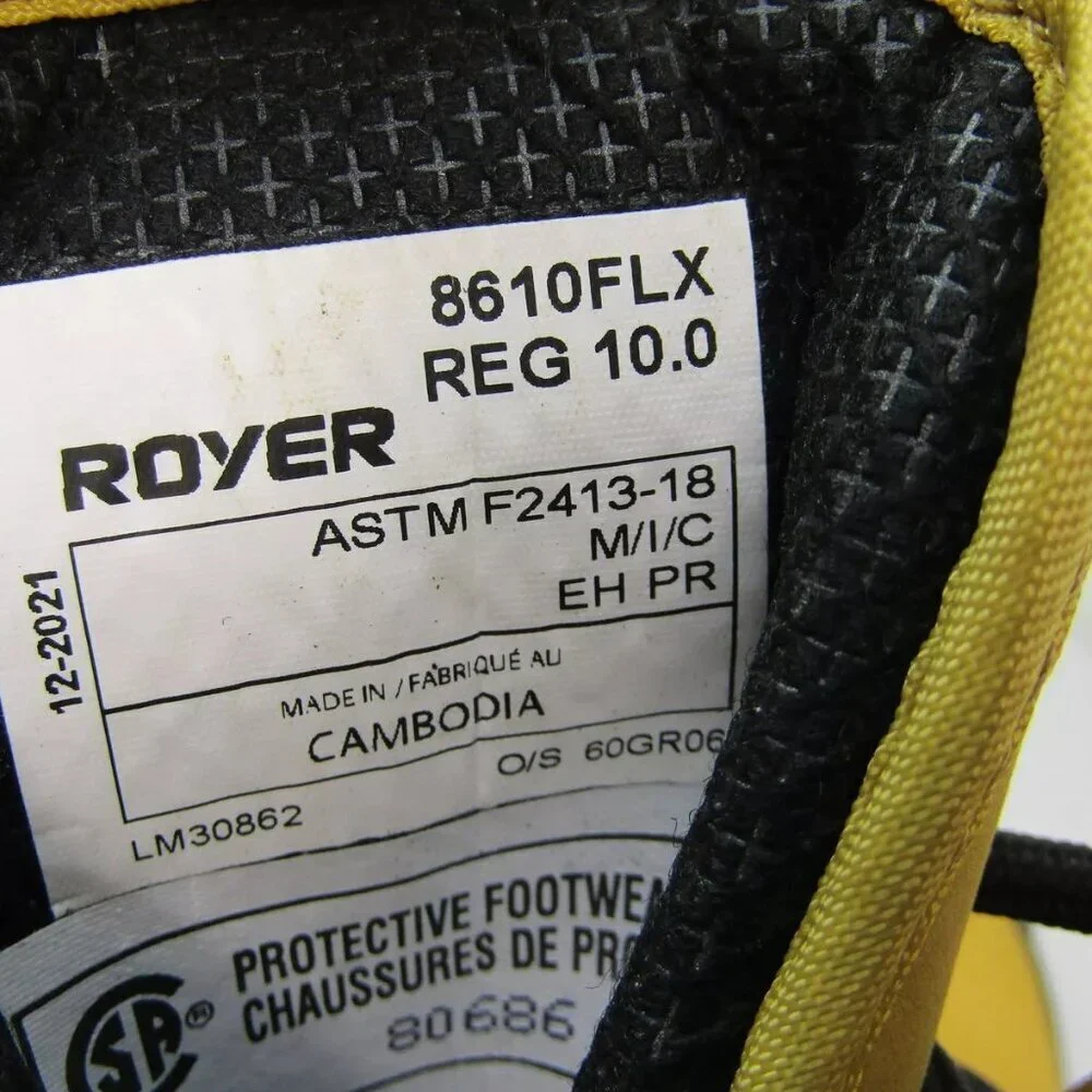 NEW ROYER Mens 8160FLX Work Boots Waterproof Airflow Metal-Free Comfort Size 10 - Picture 8 of 8